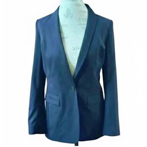 Lafayette 148 Navy Shawl Collar Single Button
Blazer Women's Size 6 EUC!